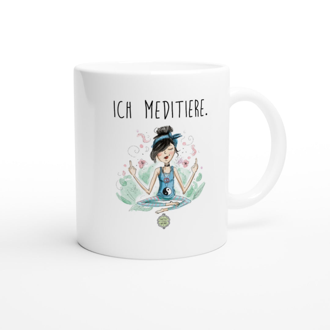 Ich meditiere (weiblich), deine tägliche Yoga Tasse