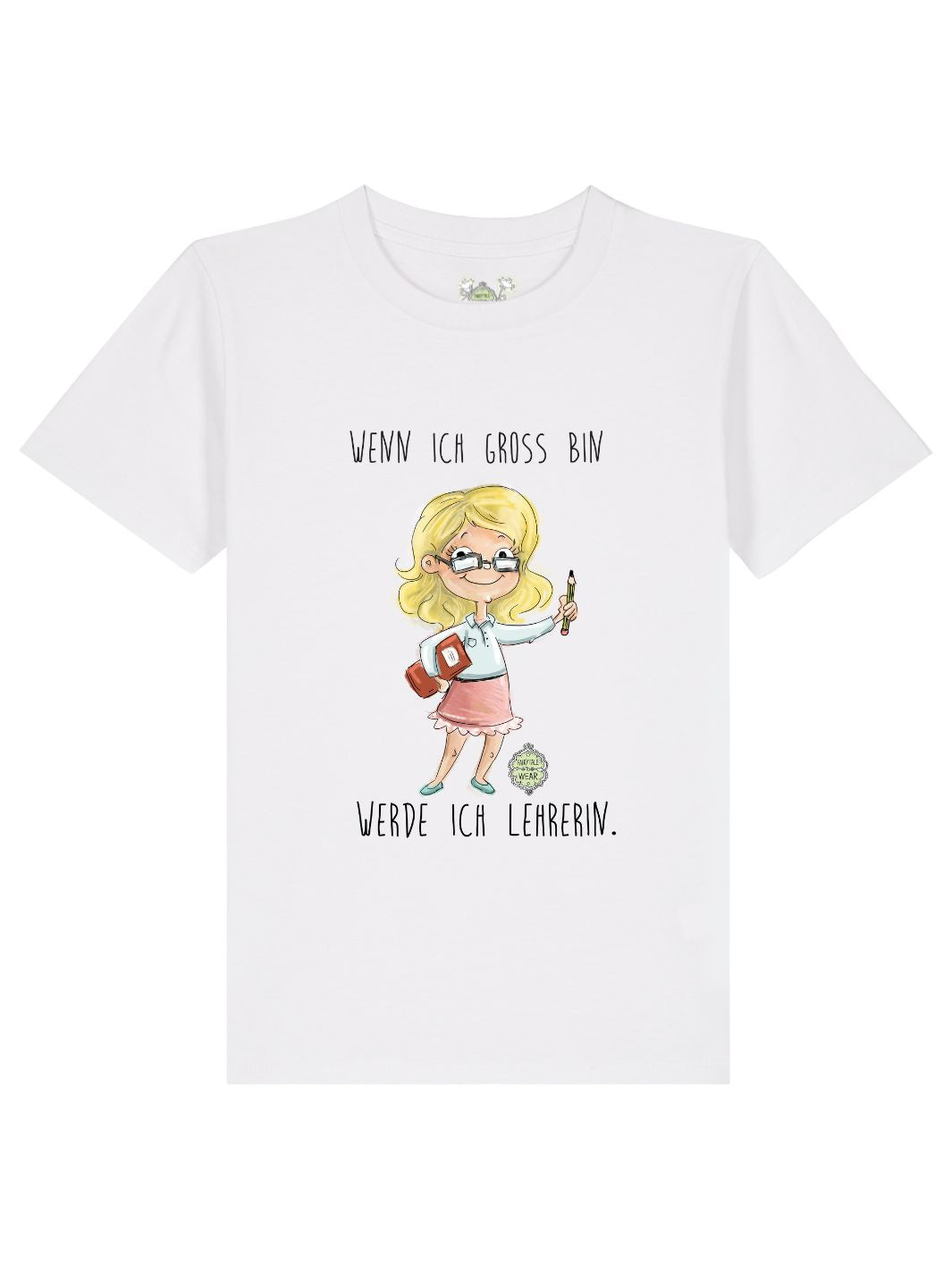 Wenn ich groß bin, werde ich Lehrerin  - 100% Bio, Kinder T-Shirt