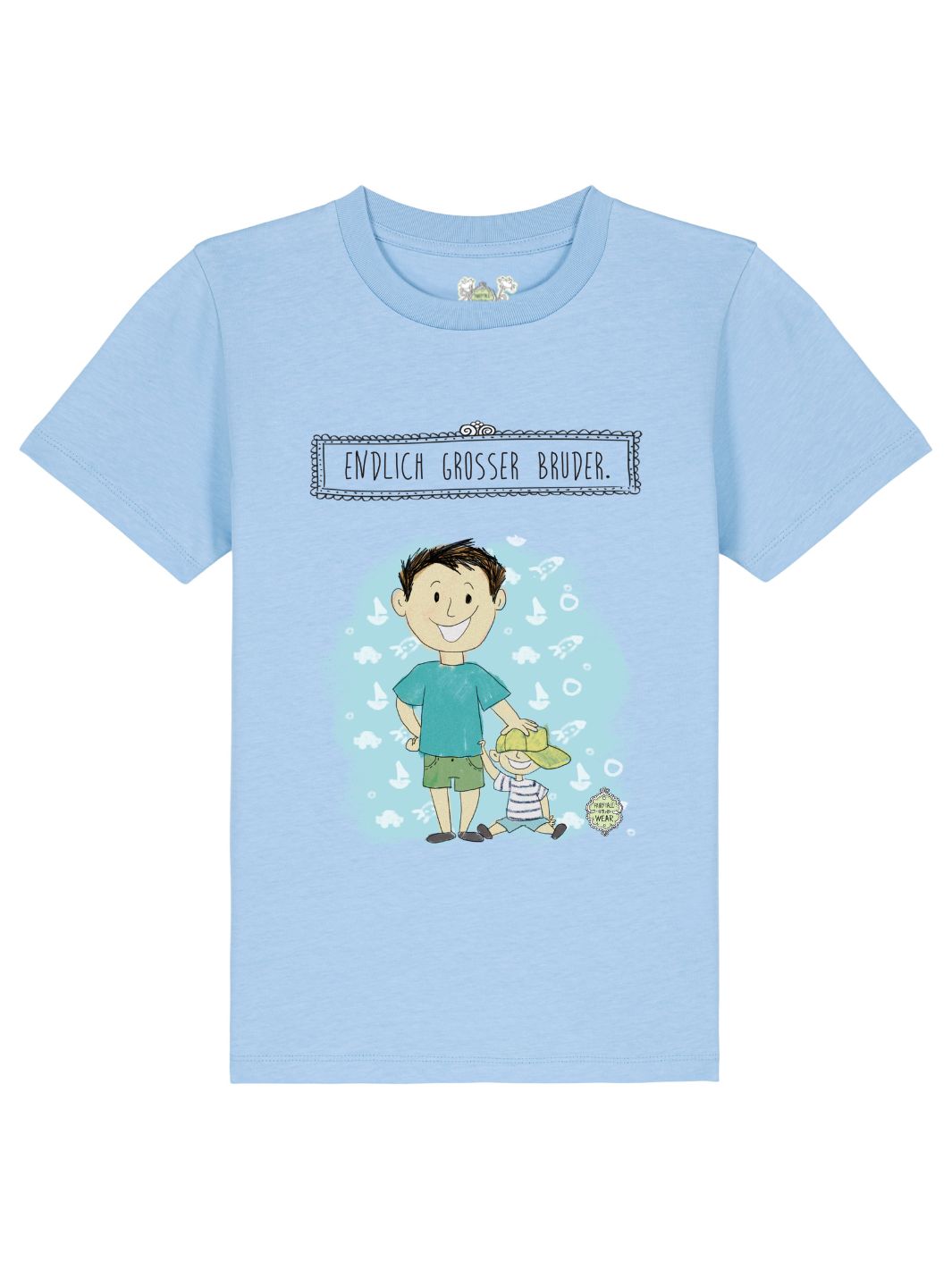 Endlich großer Bruder  - 100% Bio, Kinder T-Shirt