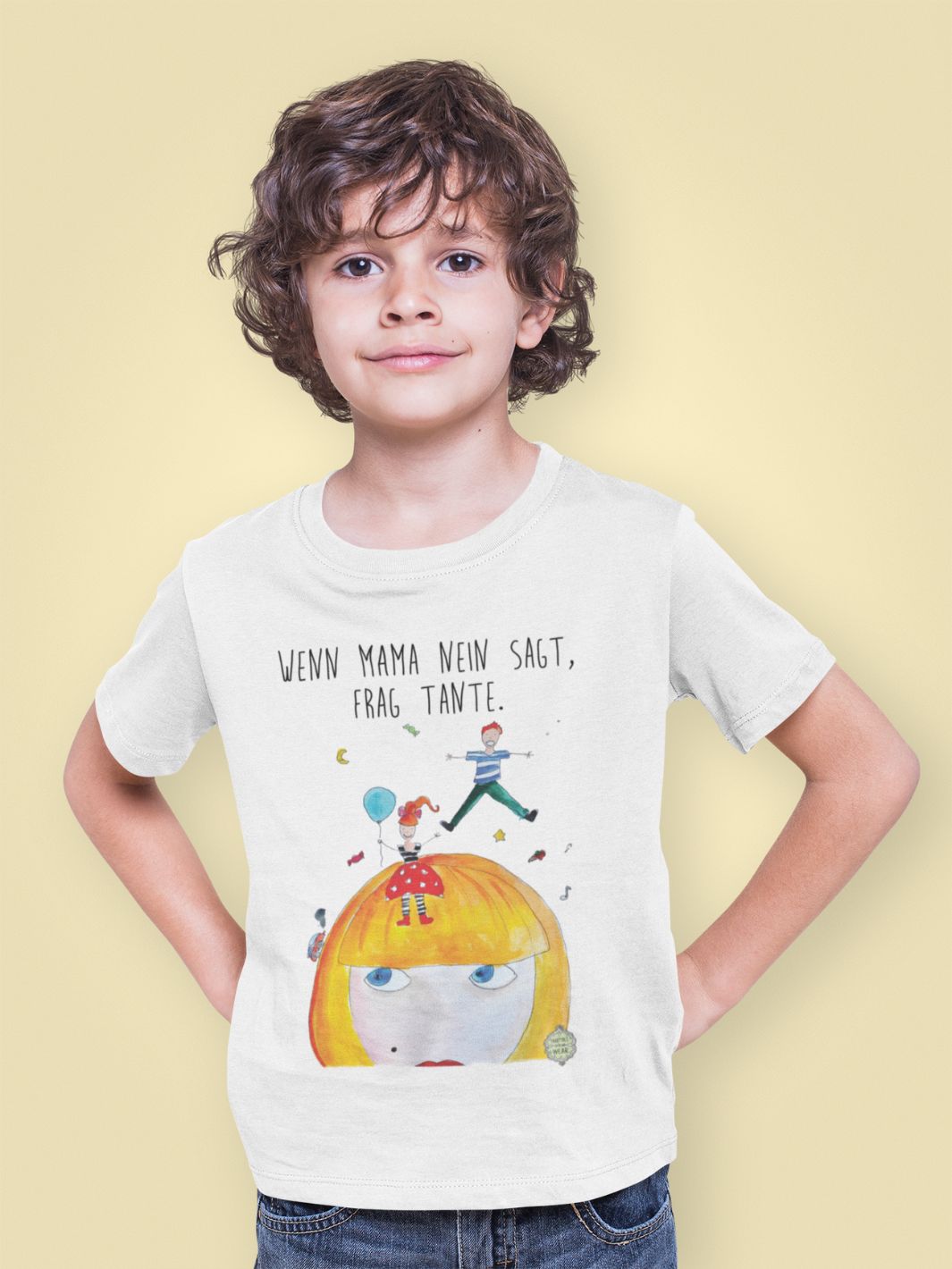 Wenn Mama nein sagt, frag Tante  - 100% Bio, Kinder T-Shirt