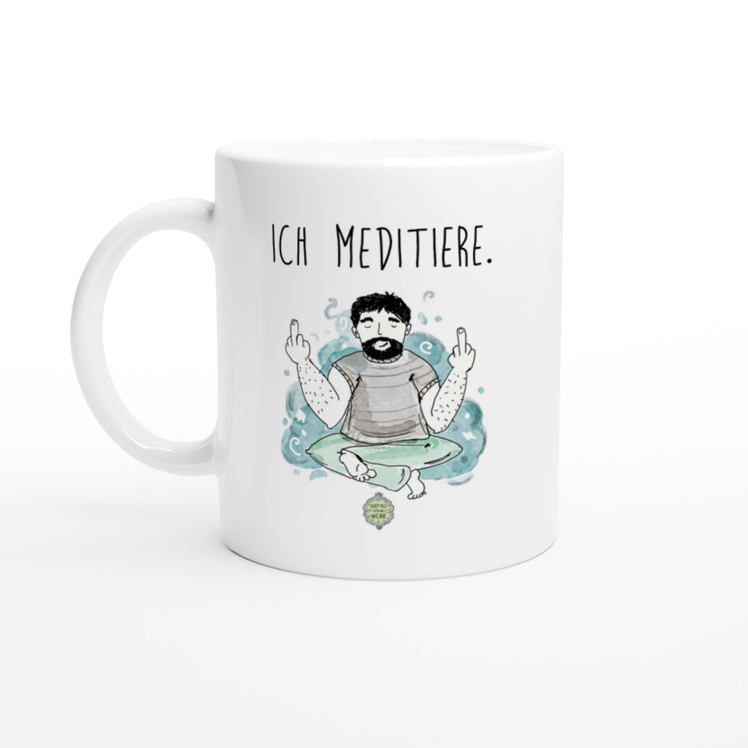 Ich meditiere (männlich), Yoga Tasse