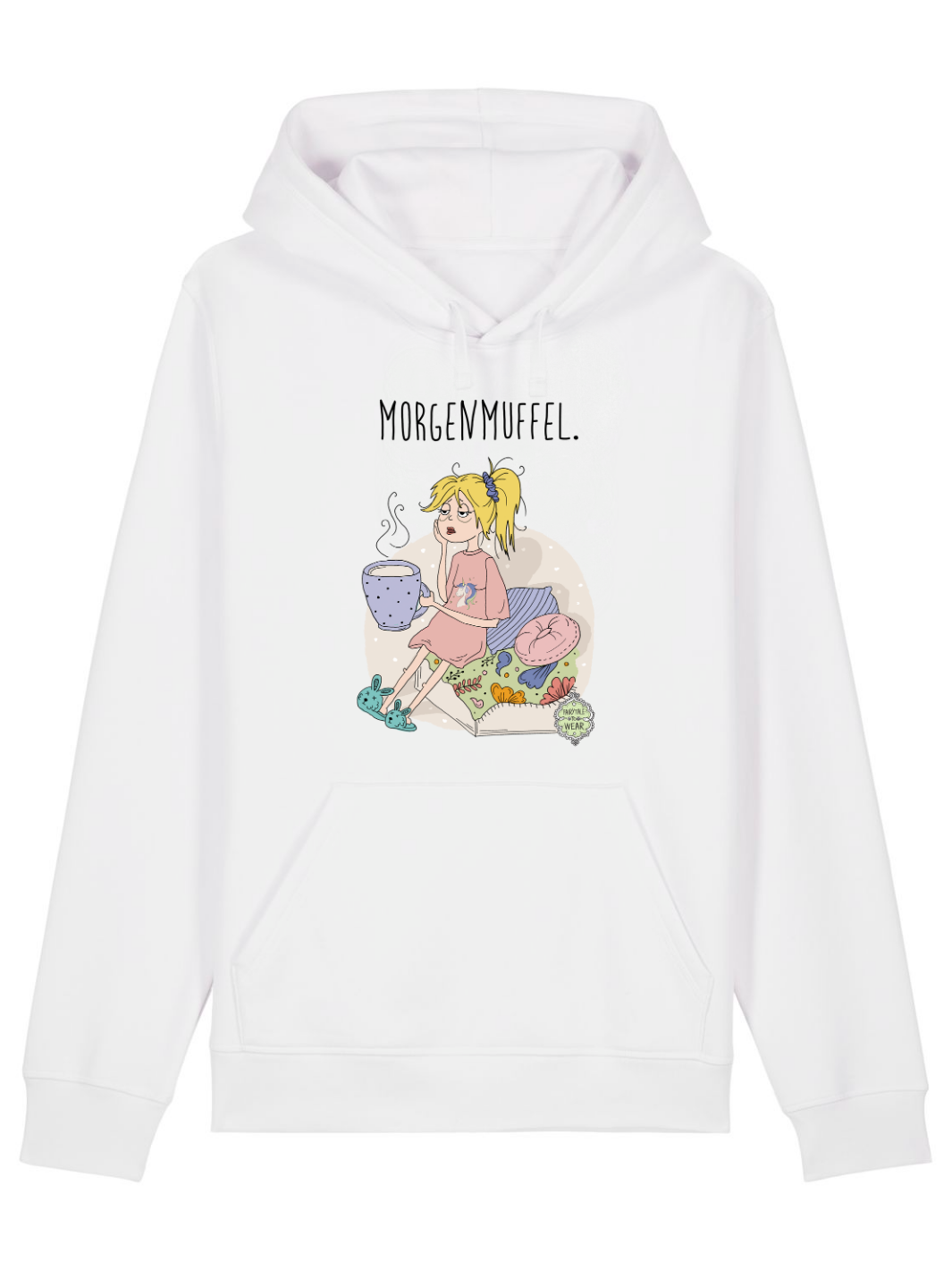 Morgenmuffel (blond) - Unisex Organic Hoodie