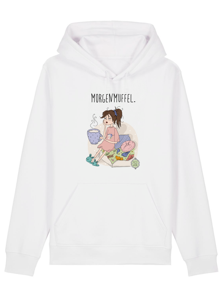 Morgenmuffel (brünette) - Unisex Organic Hoodie