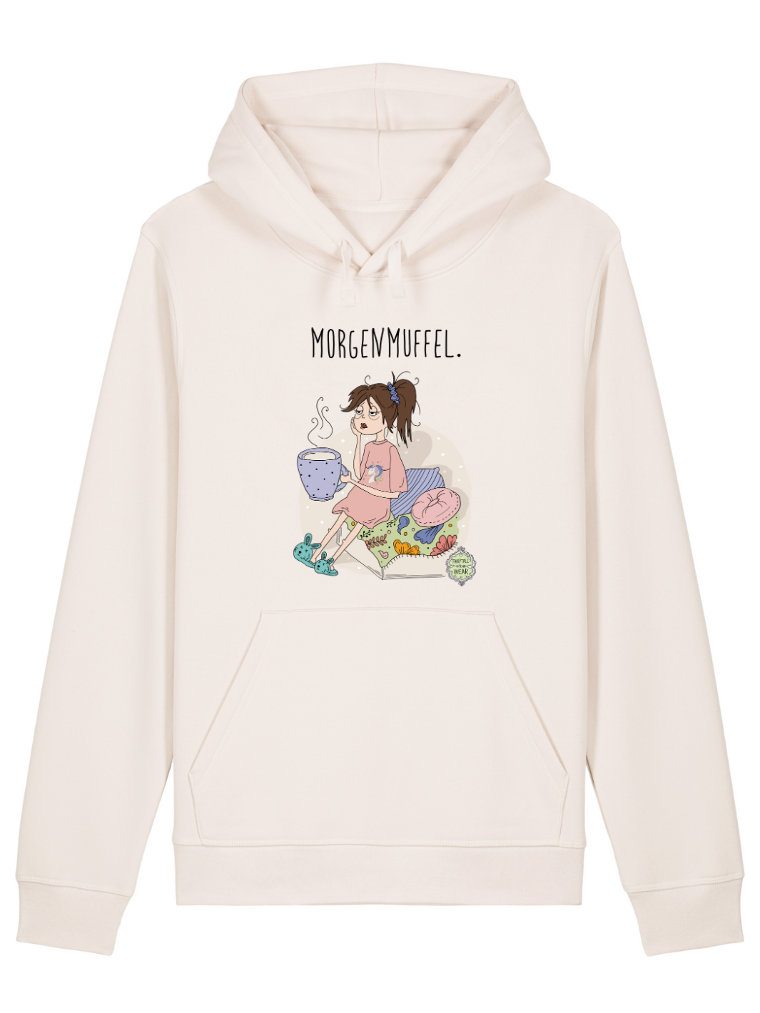 Morgenmuffel (brünette) - Unisex Organic Hoodie