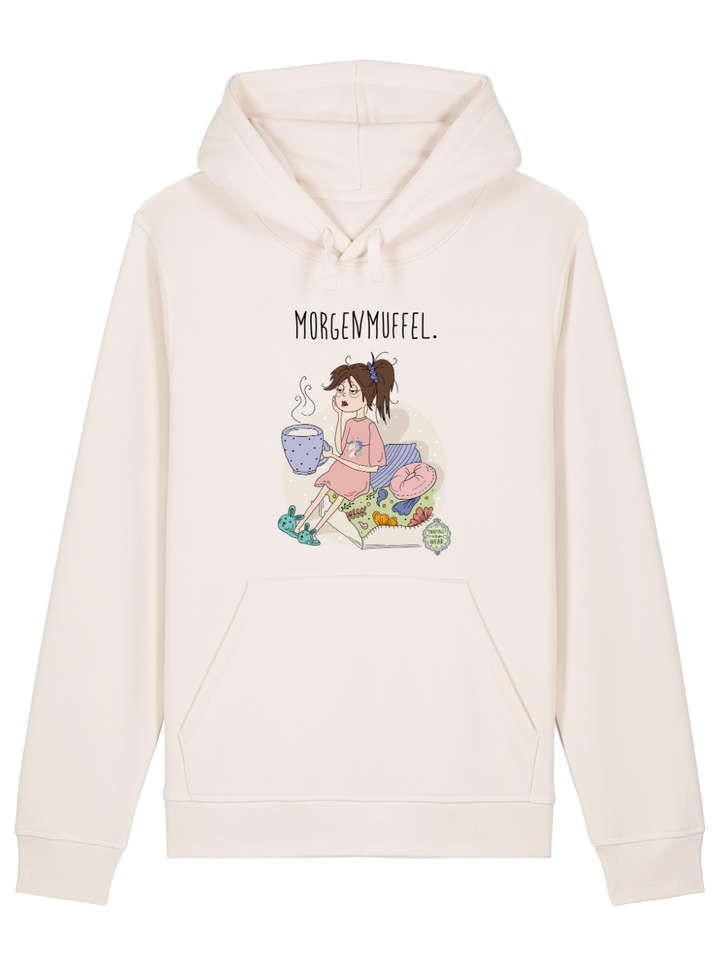 Morgenmuffel (brünette) - Unisex Organic Hoodie