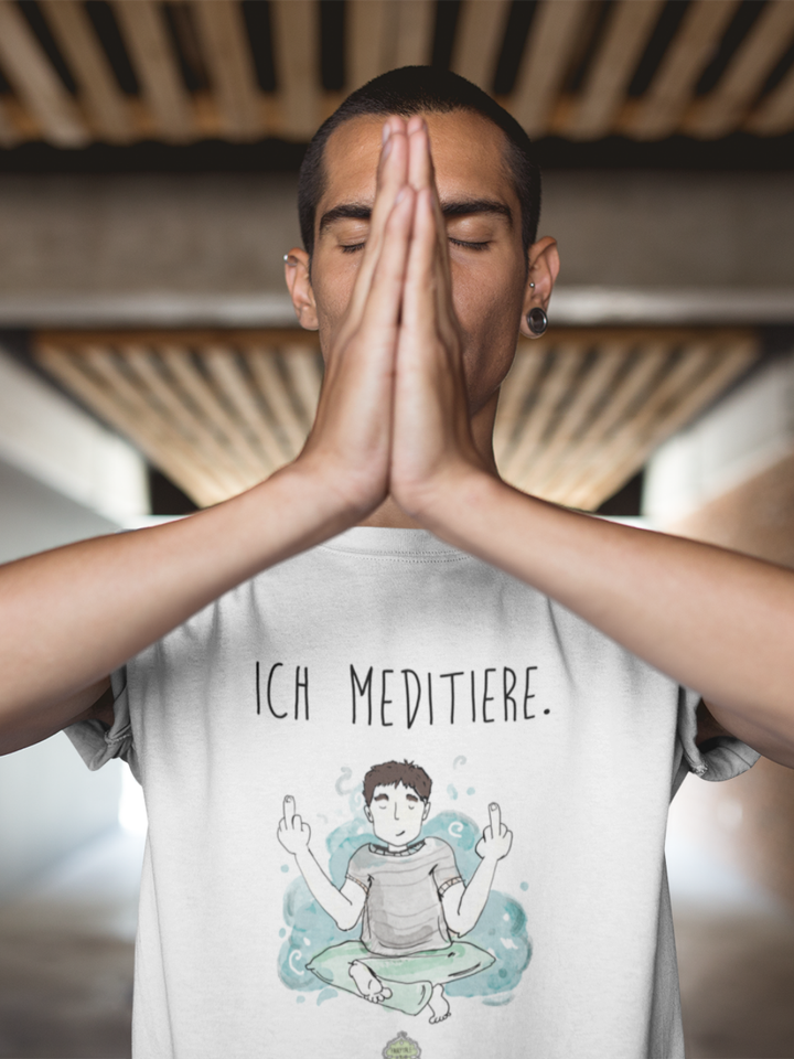 Ich meditiere - Herren Premium Organic Shirt