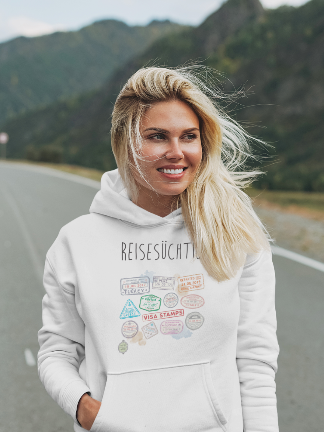 REISESÜCHTIG - UNISEX ORGANIC HOODIE