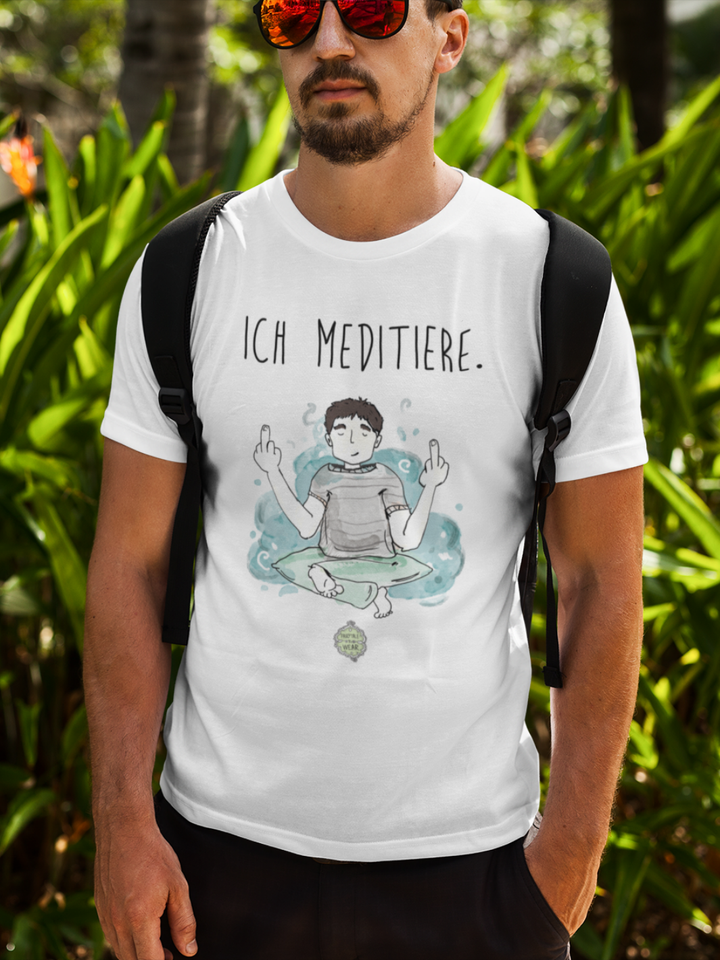 Ich meditiere - Herren Premium Organic Shirt