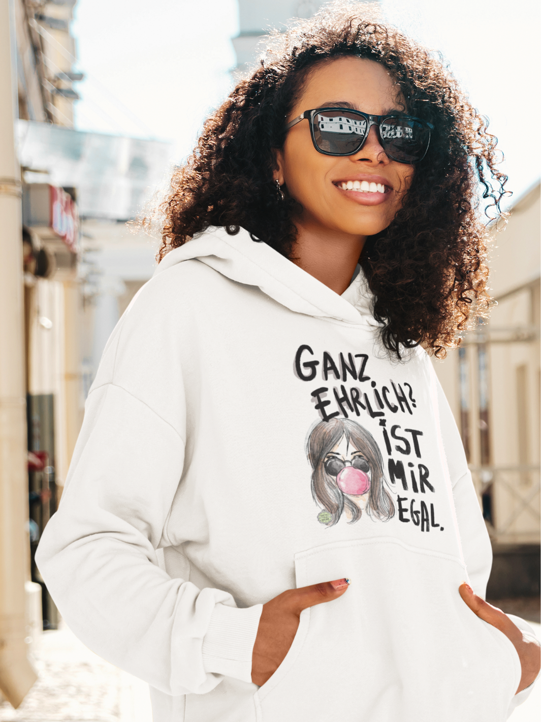 GANZ EHRLICH? IST MIR EGAL - BIO UNISEX HOODIE