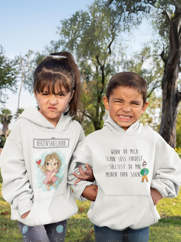 Wenn du mich schon süss findest, solltest du mal meinen Papa sehen - Bio Kinder Hoodie