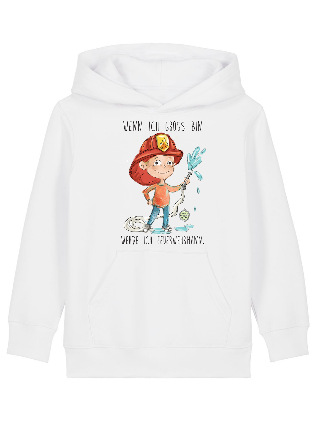 Wenn ich groß bin, werde ich Feuerwehrmann  - Kinder Organic Hoodie