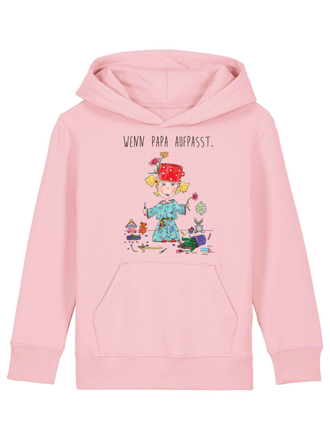 Wenn Papa aufpasst (Mädchen) - Kinder Organic Hoodie