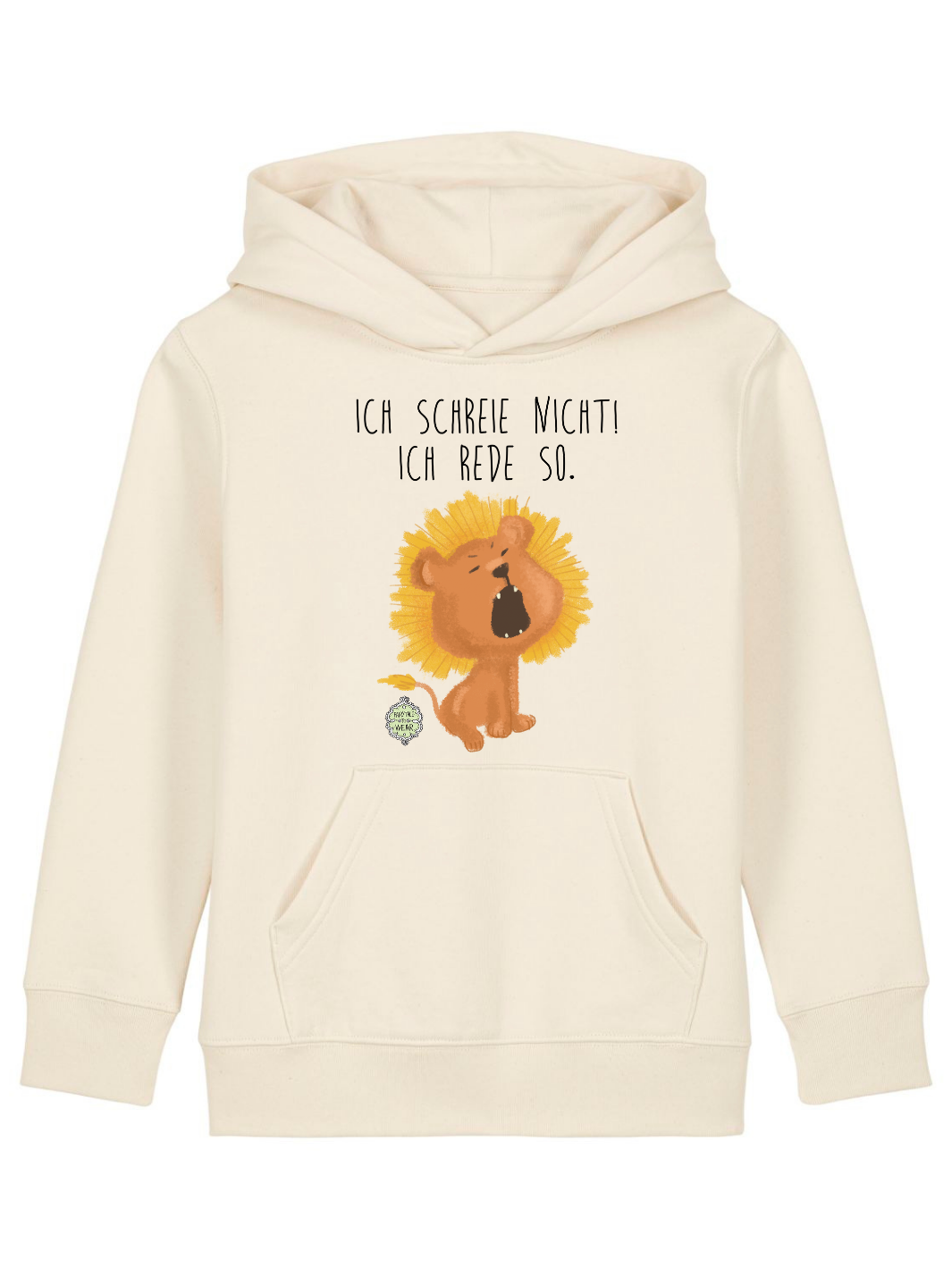 Ich schreie nicht, ich rede so - Kinder Organic Hoodie