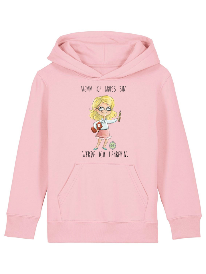 Wenn ich groß bin, werde ich Lehrerin - Kinder Organic Hoodie