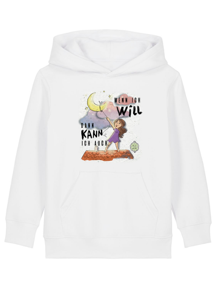 Wenn ich will, dann kann ich auch  - Kinder Organic Hoodie