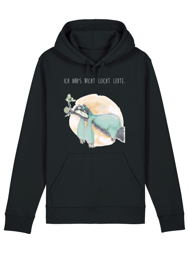 Ich hab´s nicht leicht Leute (Faultier)  - Premium Organic Hoodie