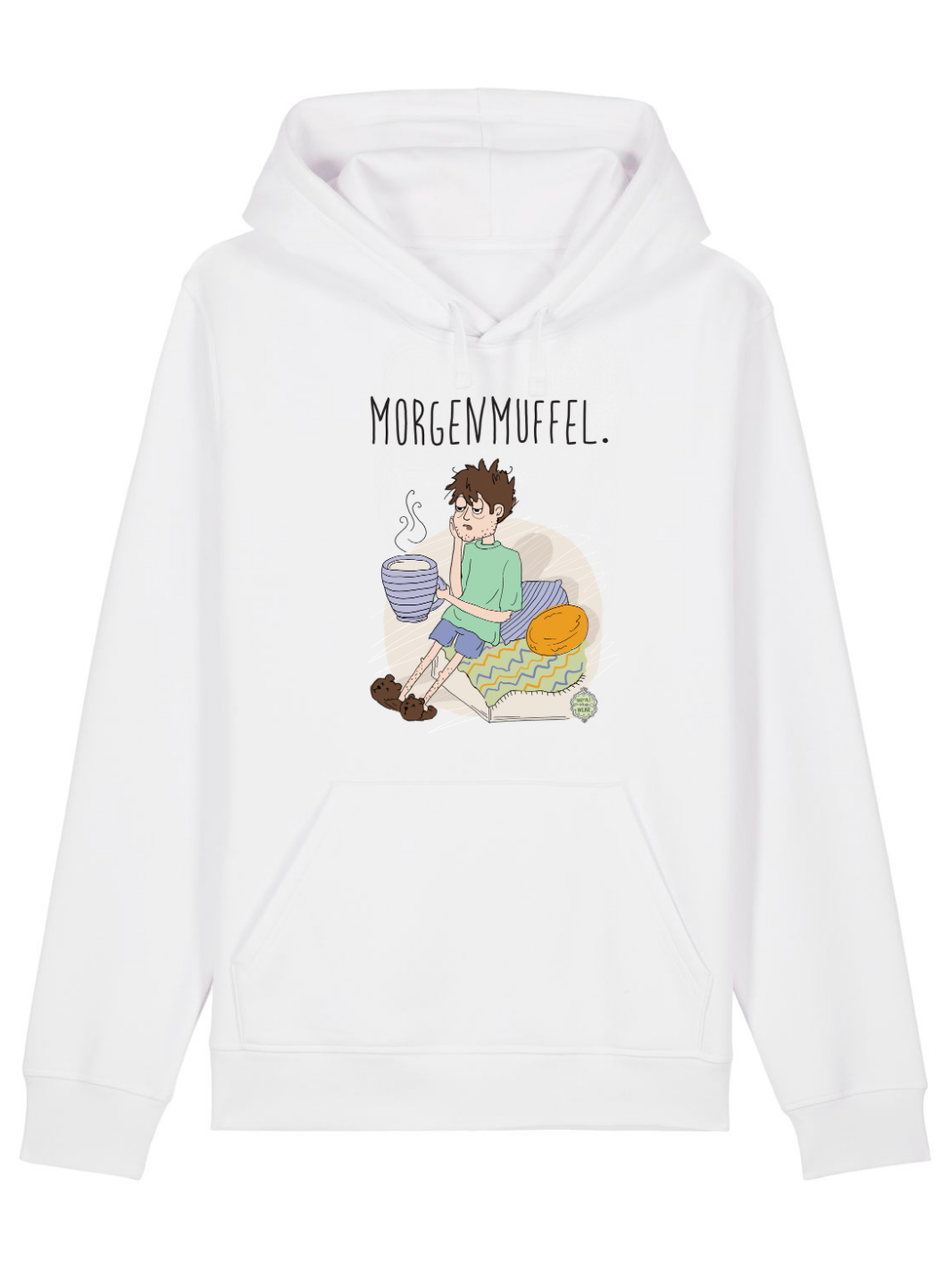 Morgenmuffel (dunkelhaarig)  - Premium Organic Hoodie