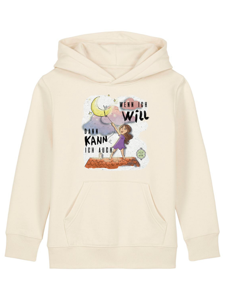 Wenn ich will, dann kann ich auch  - Kinder Organic Hoodie