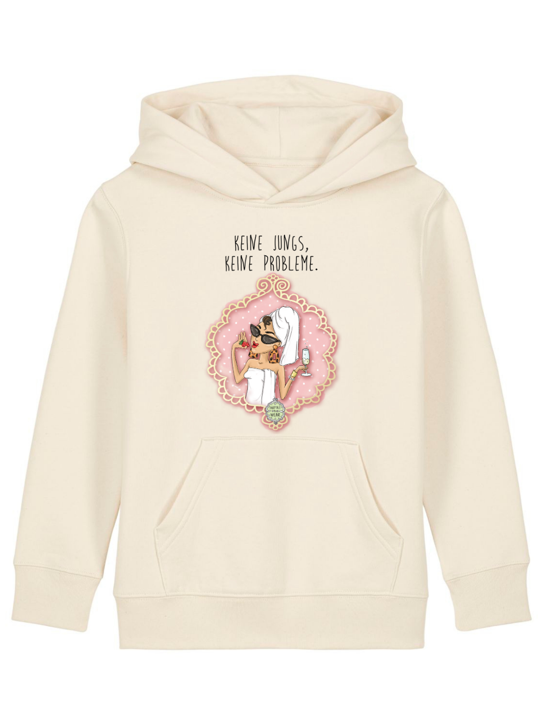 Keine Jungs, keine Probleme - Kinder Organic Hoodie