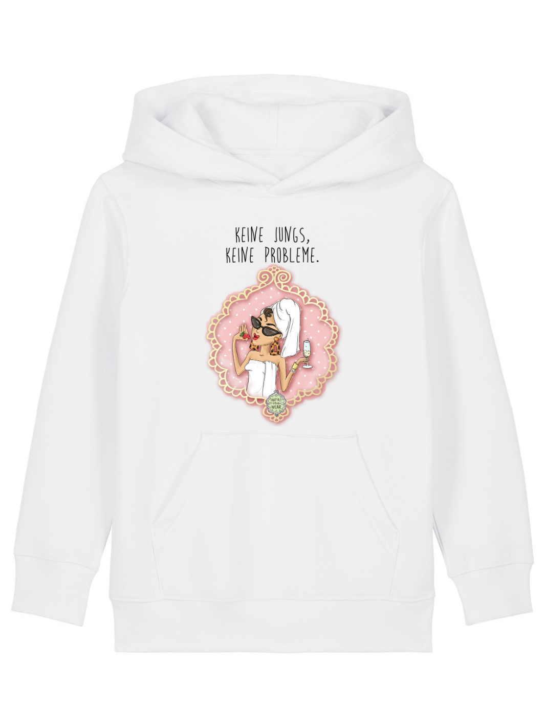 Keine Jungs, keine Probleme - Kinder Organic Hoodie