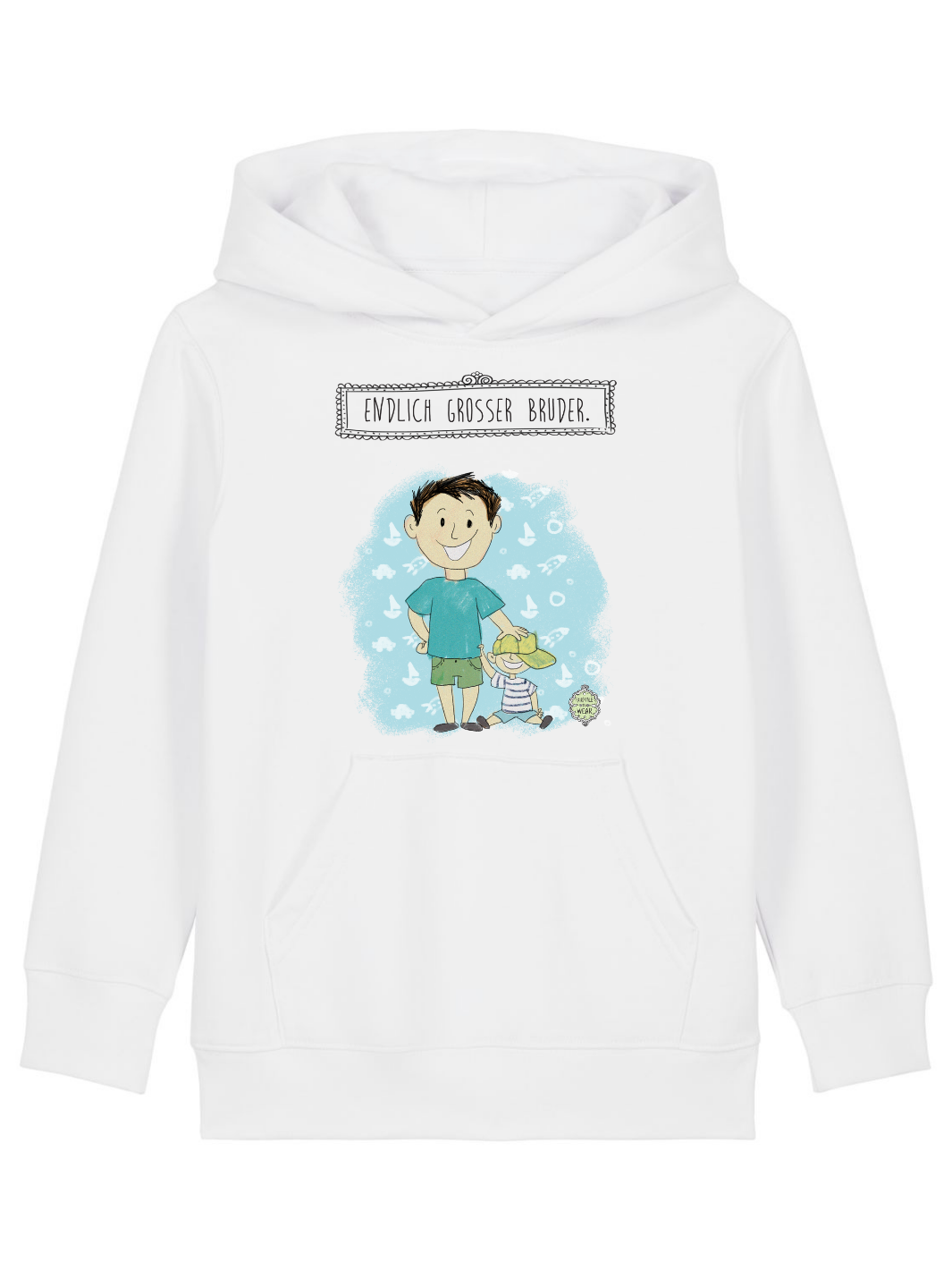 Endlich großer Bruder  - Kinder Organic Hoodie