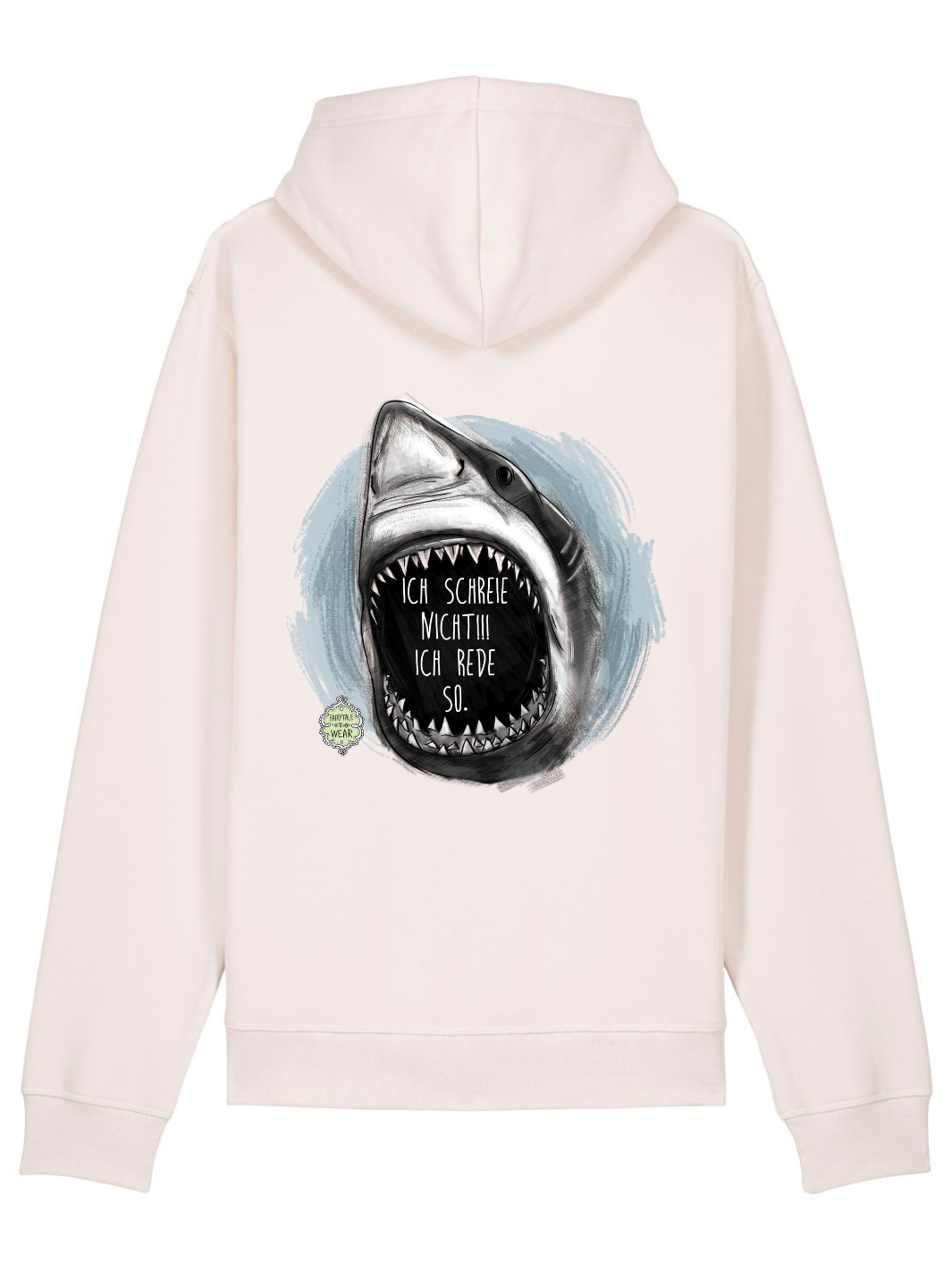 ICH SCHREIE NICHT ICH REDE SO (RÜCKENPRINT) - MÄNNER ORGANIC HOODIE