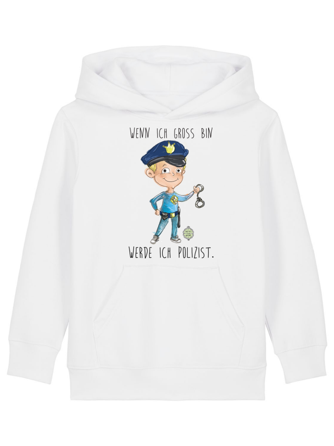 Wenn ich groß bin, werde ich Polizist  - Kinder Organic Hoodie