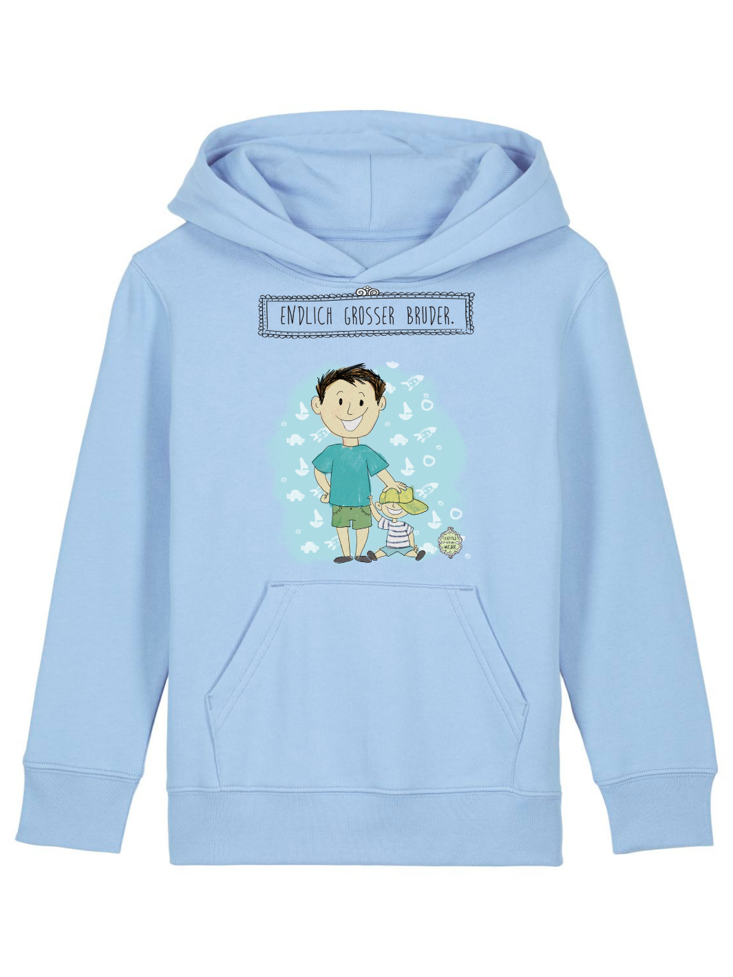 Endlich großer Bruder  - Kinder Organic Hoodie