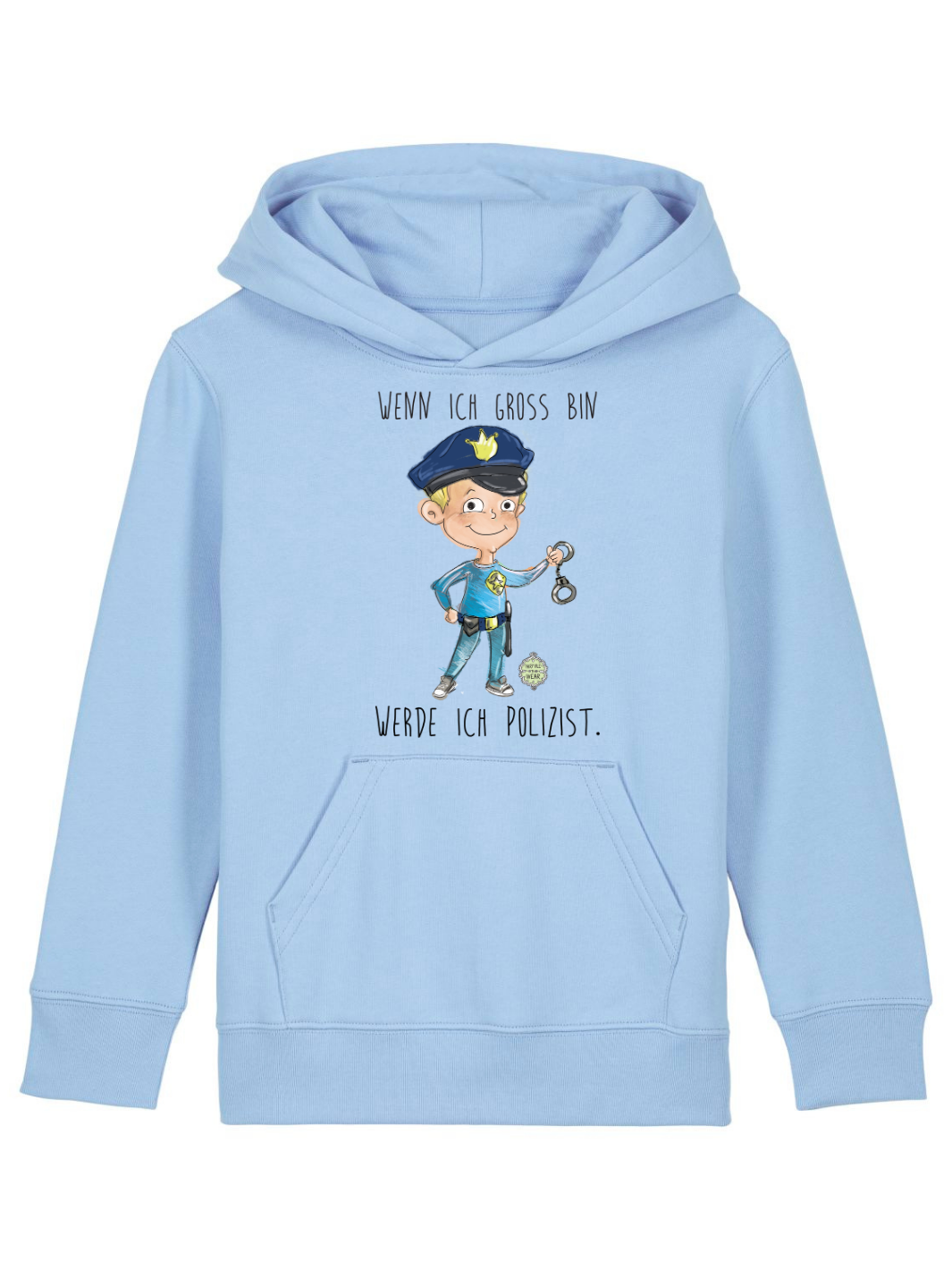 Wenn ich groß bin, werde ich Polizist  - Kinder Organic Hoodie