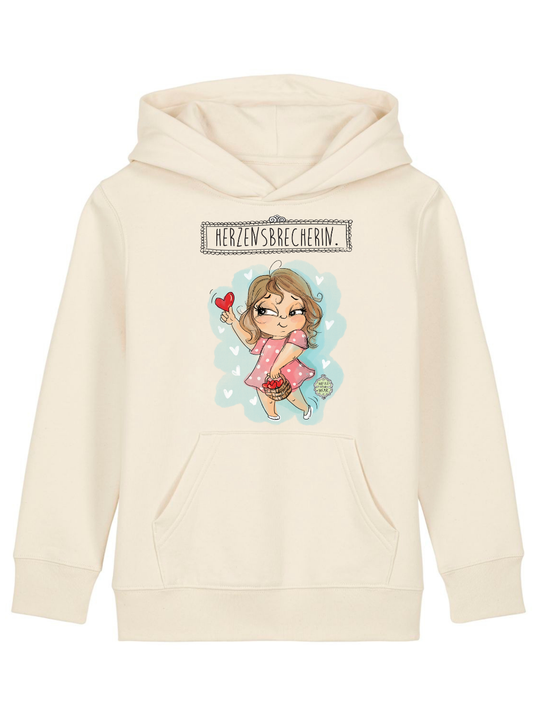 HERZENSBRECHERIN - Kinder Organic Hoodie