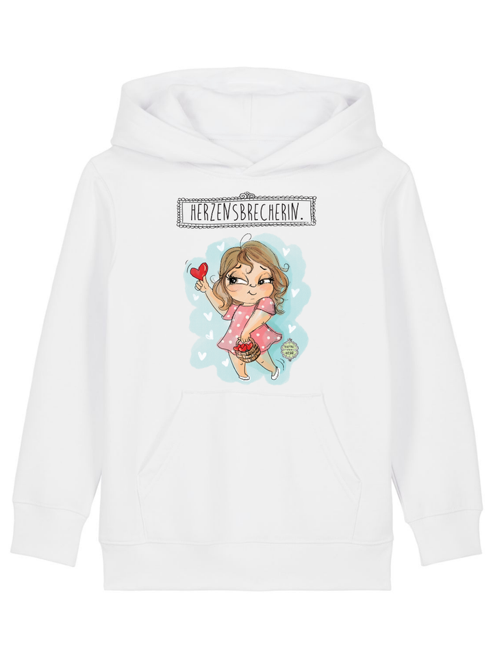 HERZENSBRECHERIN - Kinder Organic Hoodie