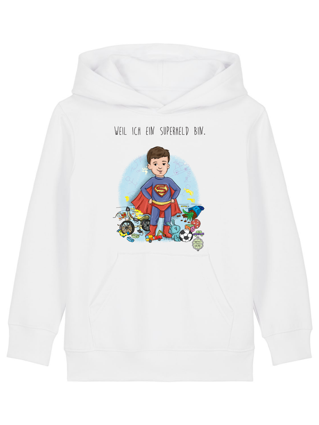 Weil ich ein Superheld bin  - Kinder Organic Hoodie