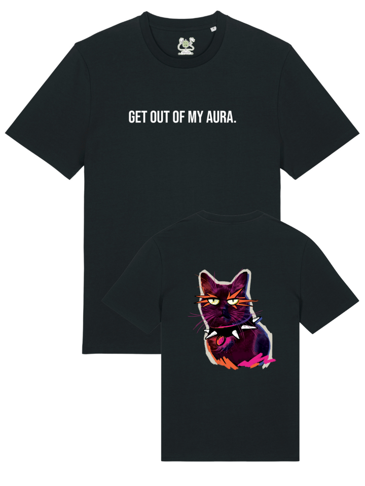 Get out of my Aura -  Premium Organic T-Shirt (Unisex Schnitt, beidseitiger Druck)