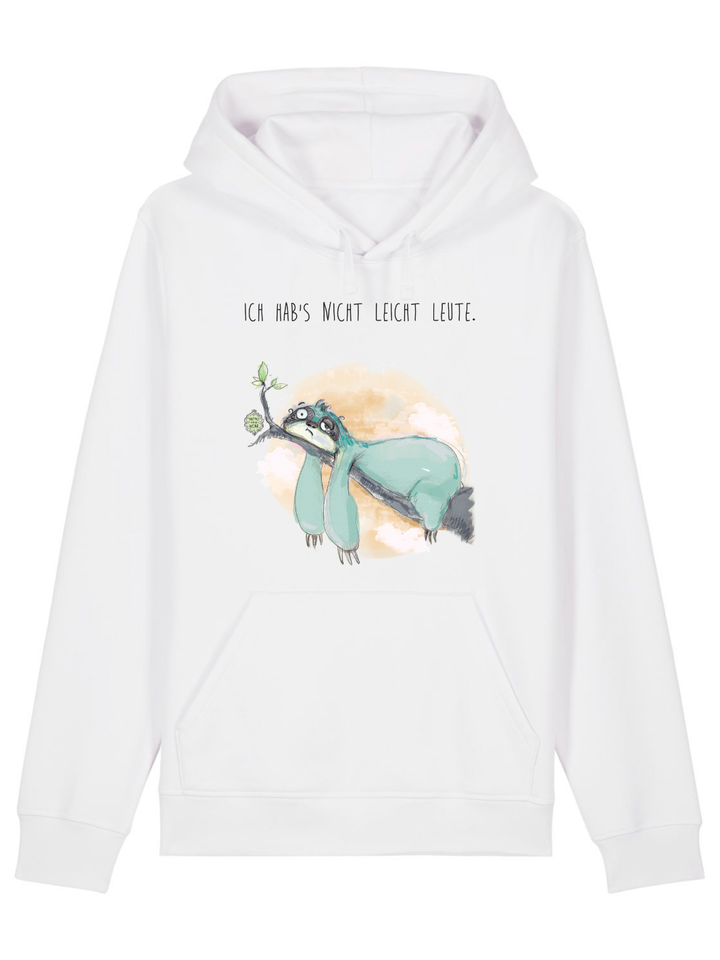 Ich hab´s nicht leicht Leute (Faultier)  - Premium Organic Hoodie