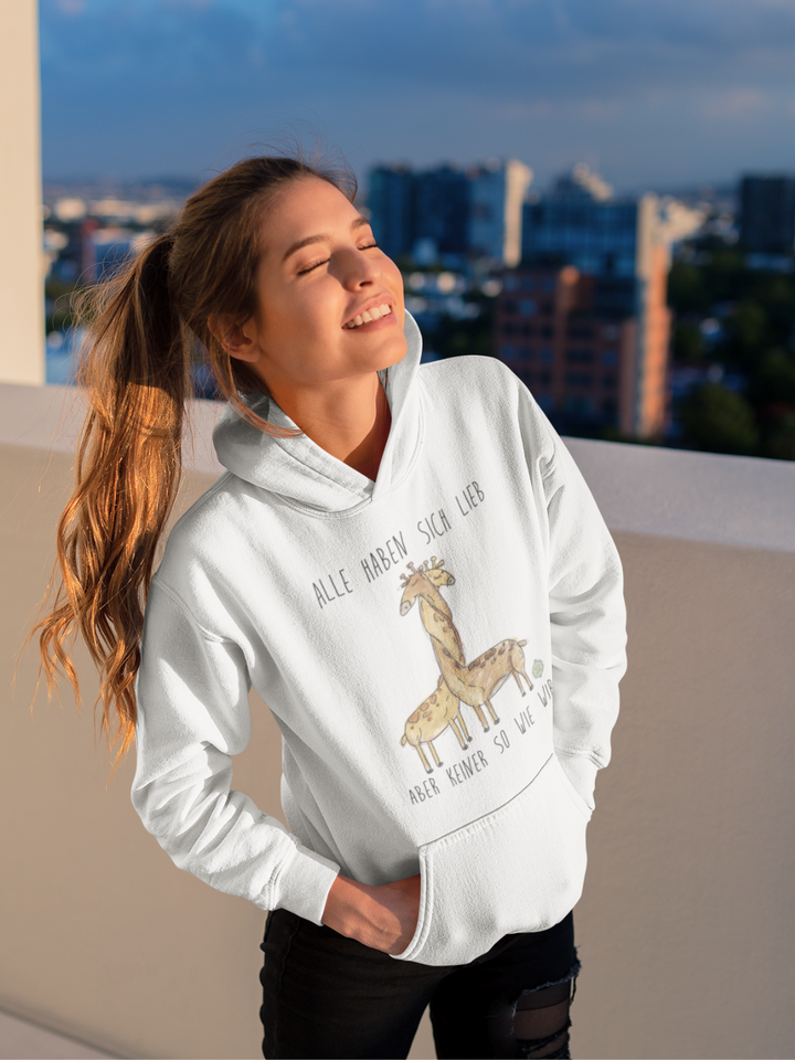 Alle haben sich lieb, aber keiner so wie wir  - Unisex Premium Organic Hoodie