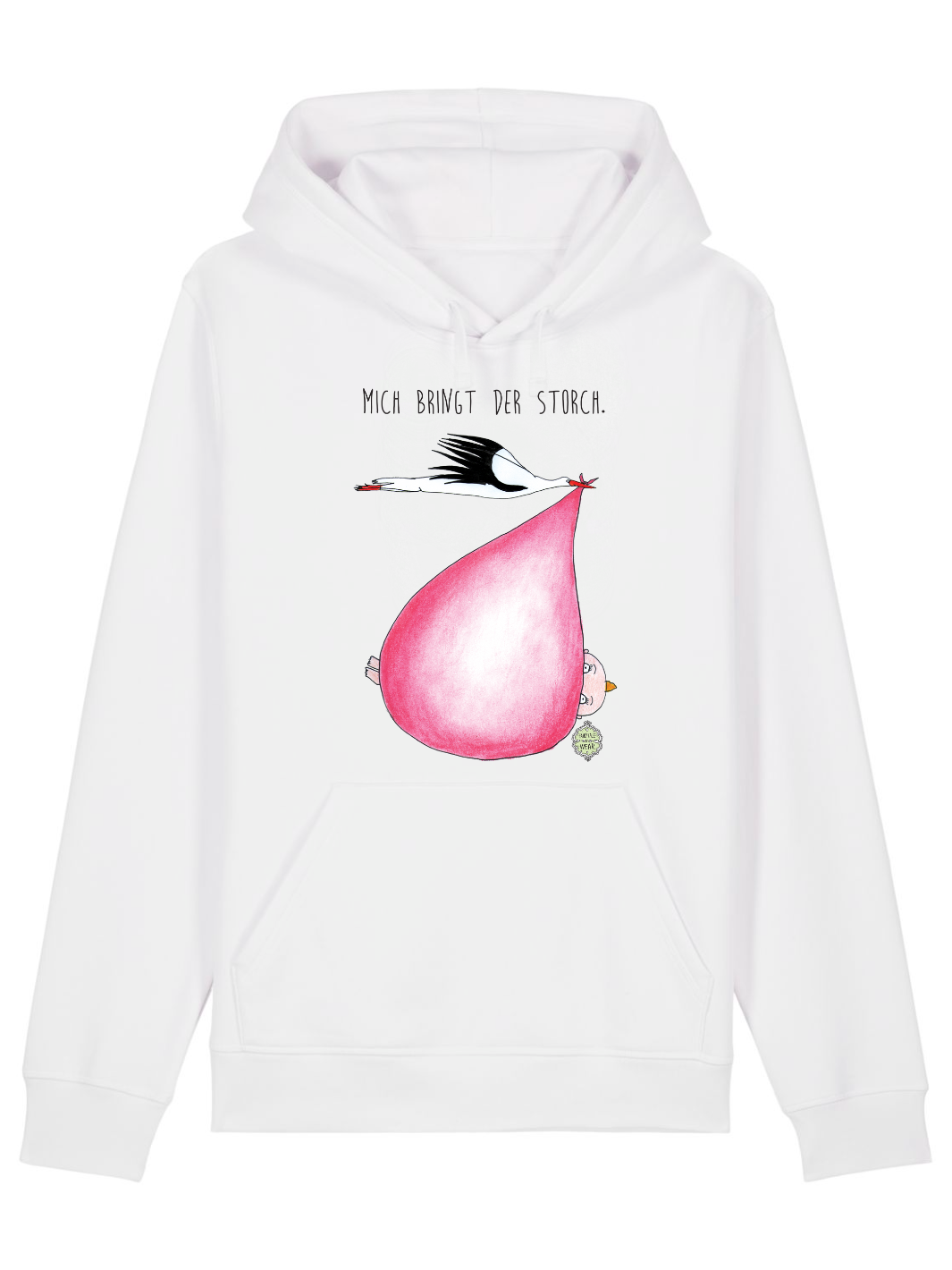 Mich bringt der Storch (Mädchen)  - Unisex Organic Hoodie