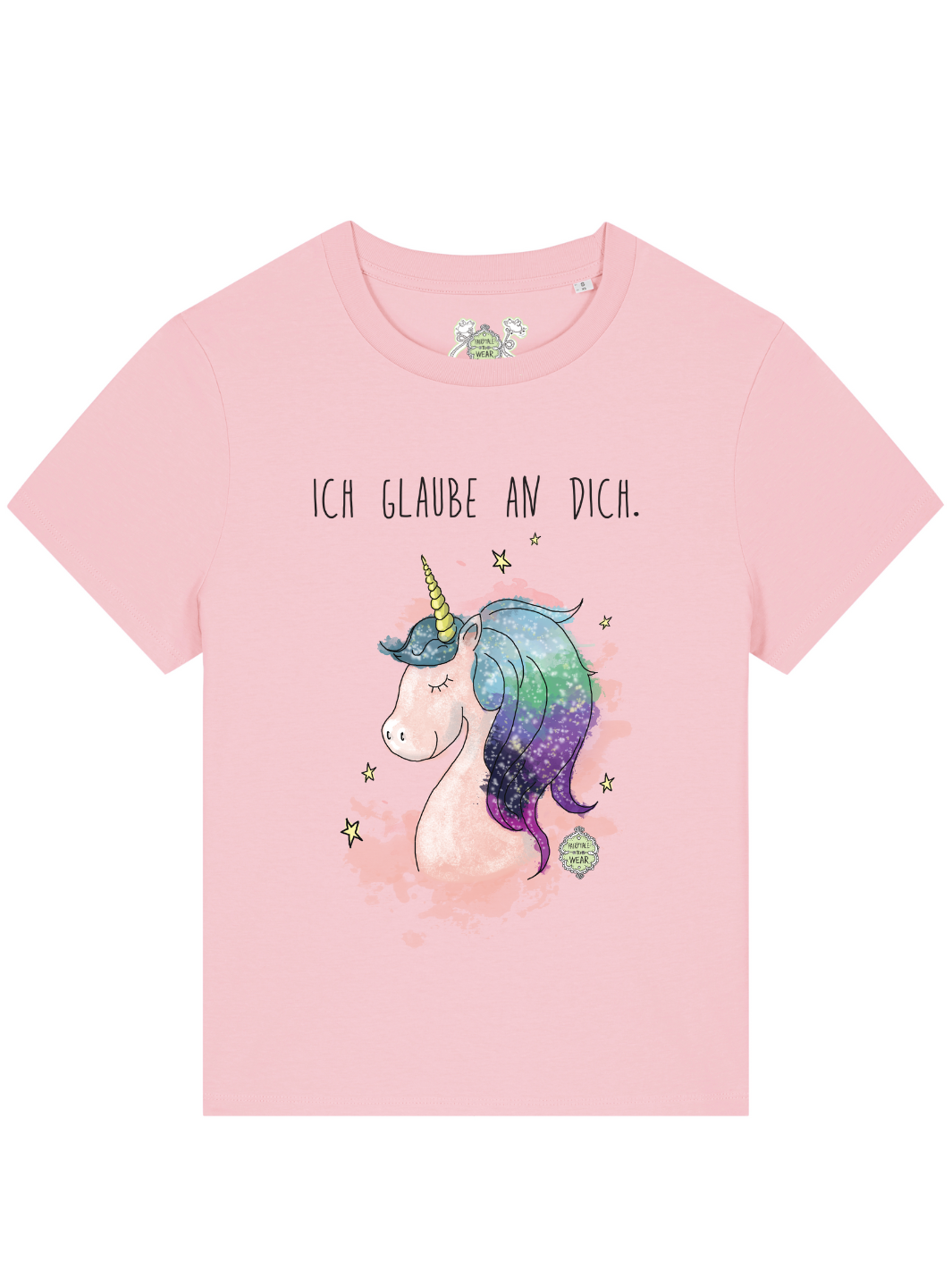 ICH GLAUBE AN DICH (EINHORN T-SHIRT) - 100% BIO, PREMIUM T-SHIRT