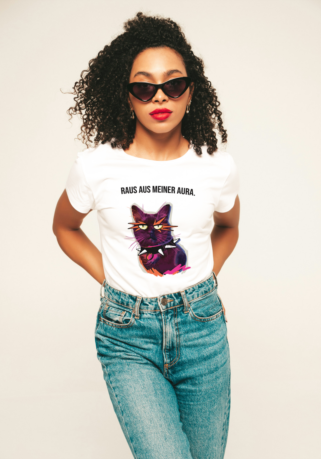 Raus aus meiner Aura  - 100% Bio Premium T-Shirt