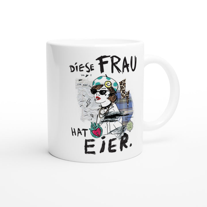 Diese Frau hat Eier Tasse