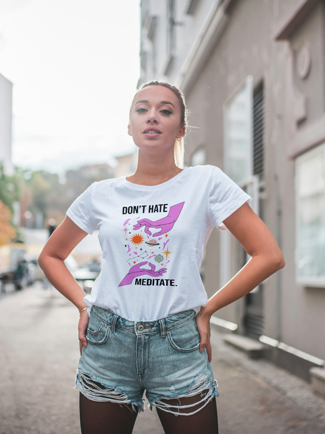 Don´t hate meditate  - 100% Bio Premium T-Shirt