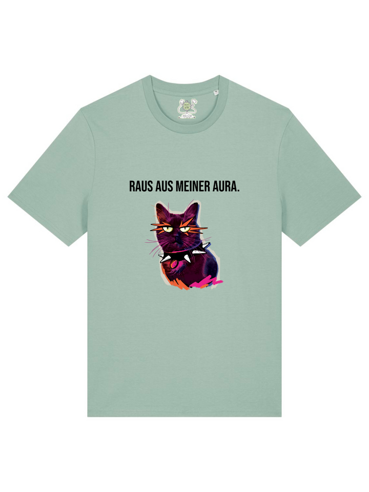 Raus aus meiner Aura - Premium Organic T-Shirt (Unisex Schnitt)