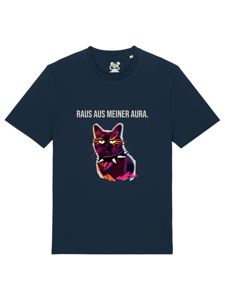 Raus aus meiner Aura - Premium Organic T-Shirt (Unisex Schnitt)