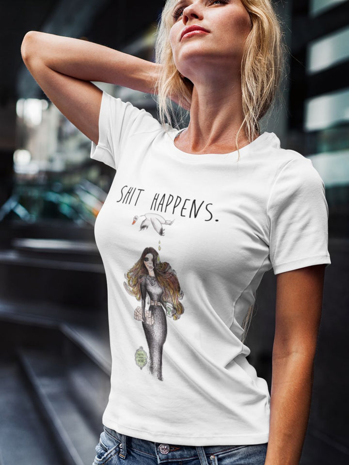 SHIT HAPPENS - 100% BIO, PREMIUM T-SHIRT